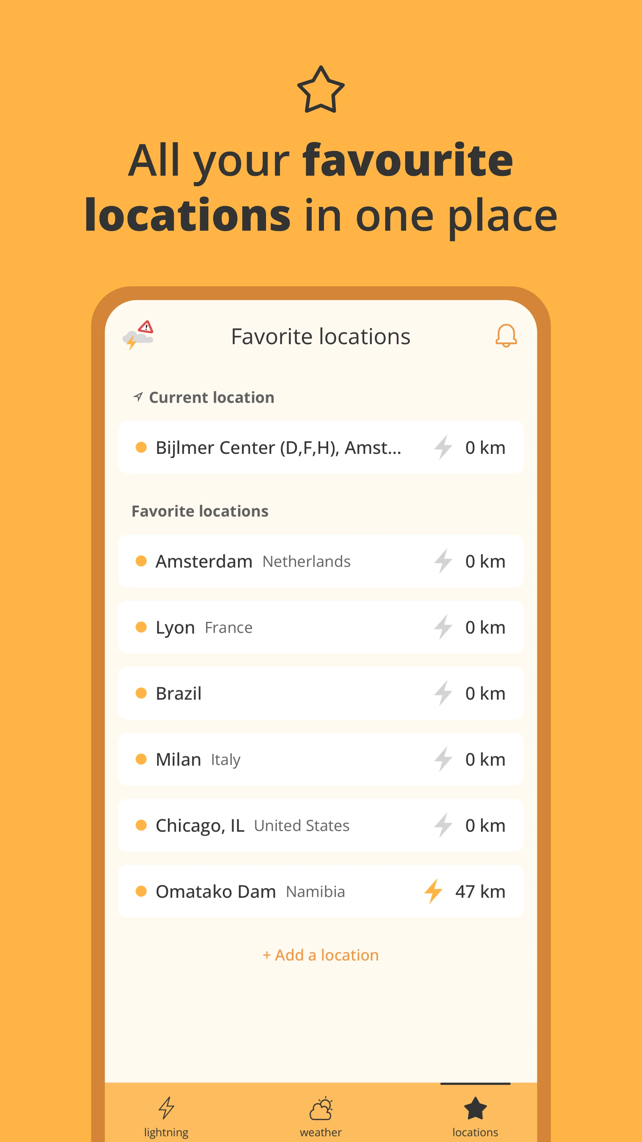 Lightning Alarm Weatherplaza screenshot